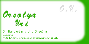 orsolya uri business card